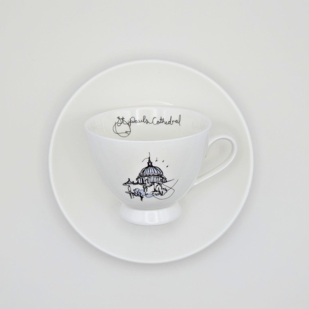 Feed the Birds - Bone China Cup and Saucer