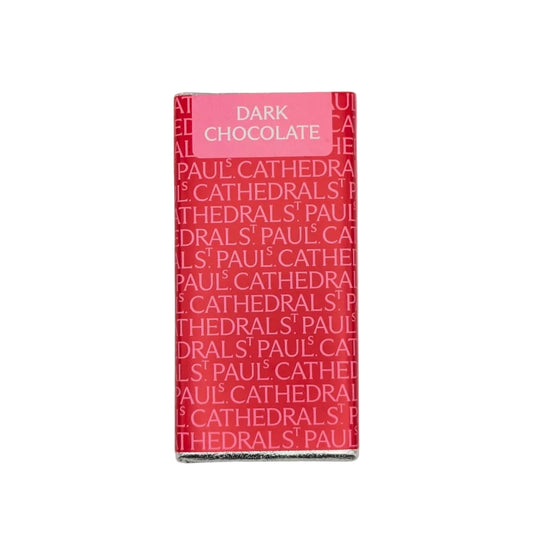Bar of dark Chocolate in St Paul's branded packaging