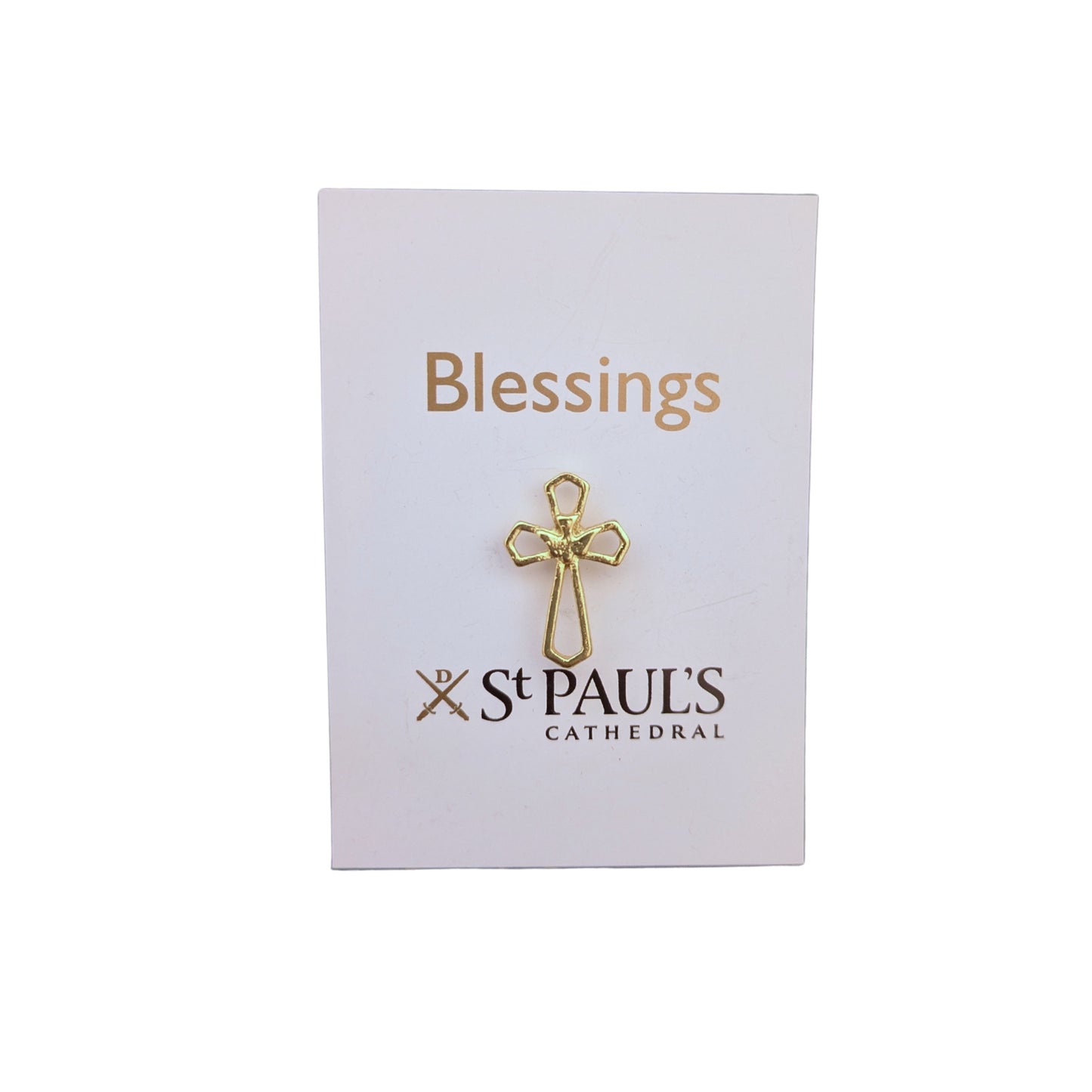 Dove on Cross Pin Badge