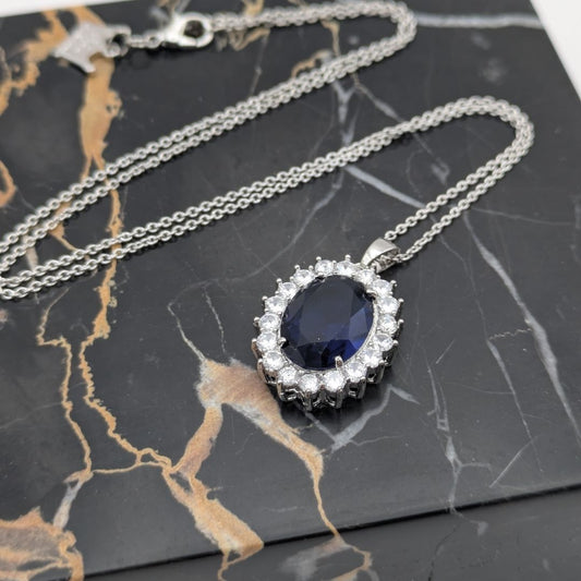 Duchess Sapphire Cluster Pendant