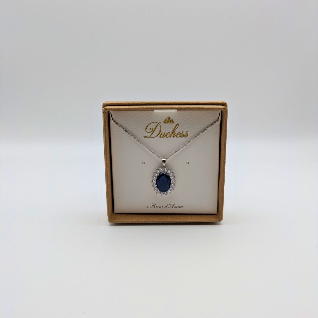 Duchess Sapphire Cluster Pendant by Reine d'Amour