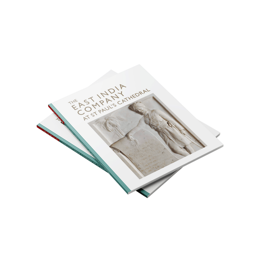 Book titled 'The East India Company at St Paul's Cathedral' on a white background