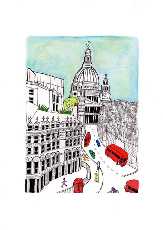 View of St Paul's from Fleet Street/Ludgate Circus 2025