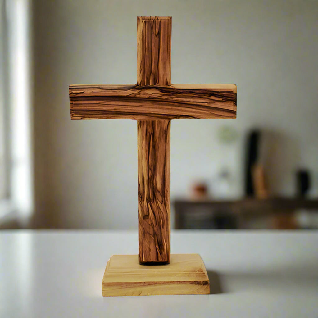 Olive Wood Standing Cross (Fair Trade)