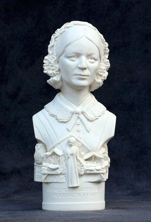 Florence Nightingale — White Plaster Bust