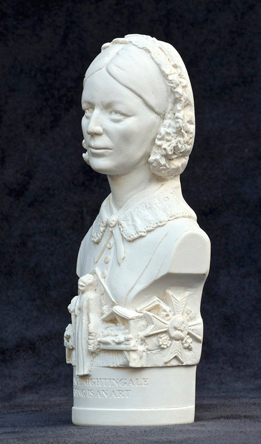 Florence Nightingale — White Plaster Bust