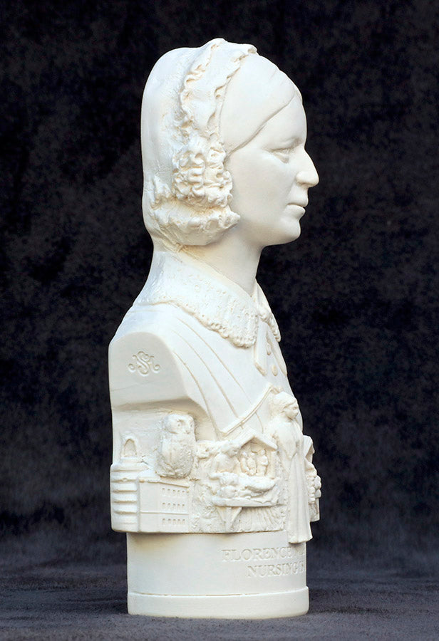 Florence Nightingale — White Plaster Bust
