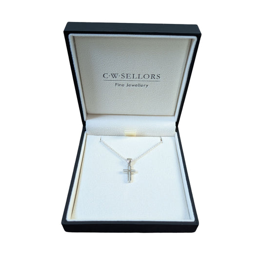 Four Stone Cross Pendant (Carrara Marble)