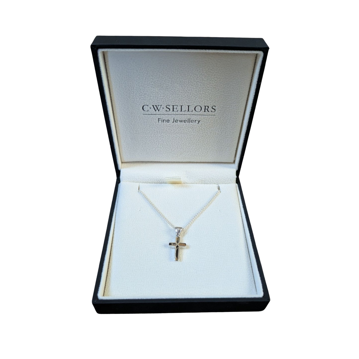 Four Stone Cross Pendant (Portoro Marble)