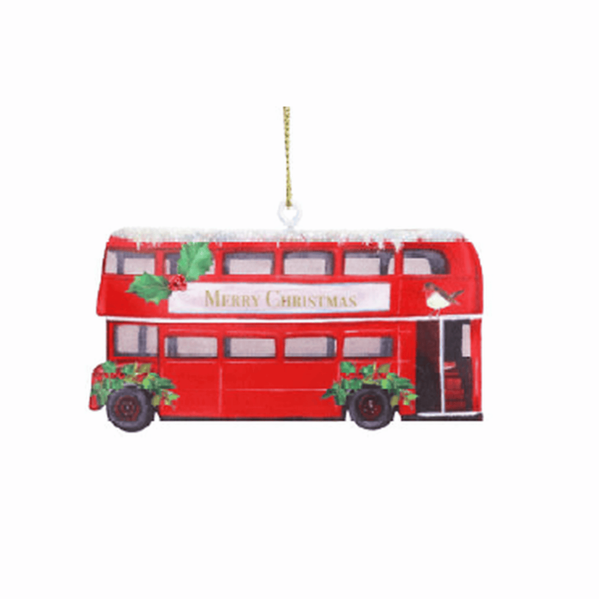 London Bus Tin Christmas Decoration