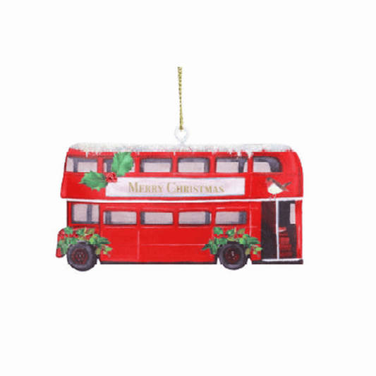 London Bus Tin Christmas Decoration