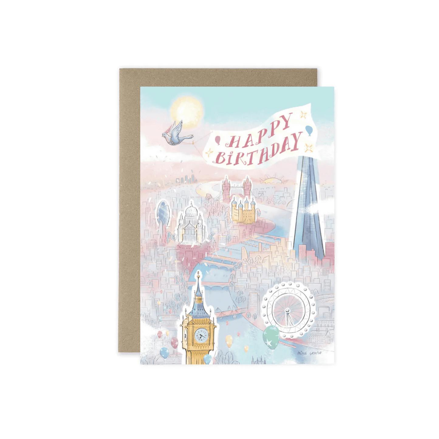 Happy Birthday London Greetings Card - Mike Green