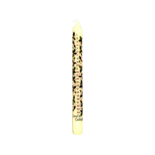 St Paul’s Cathedral Holly and Leaves Advent Candle