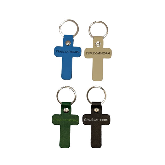 St Paul's Cathedral Leather Cross Keyring