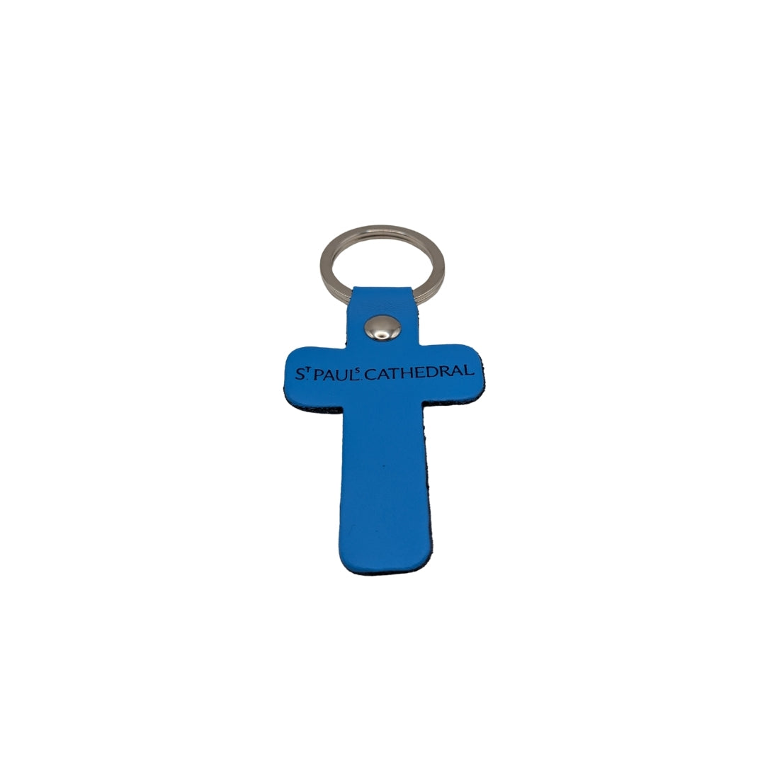St Paul's Cathedral Leather Cross Keyring