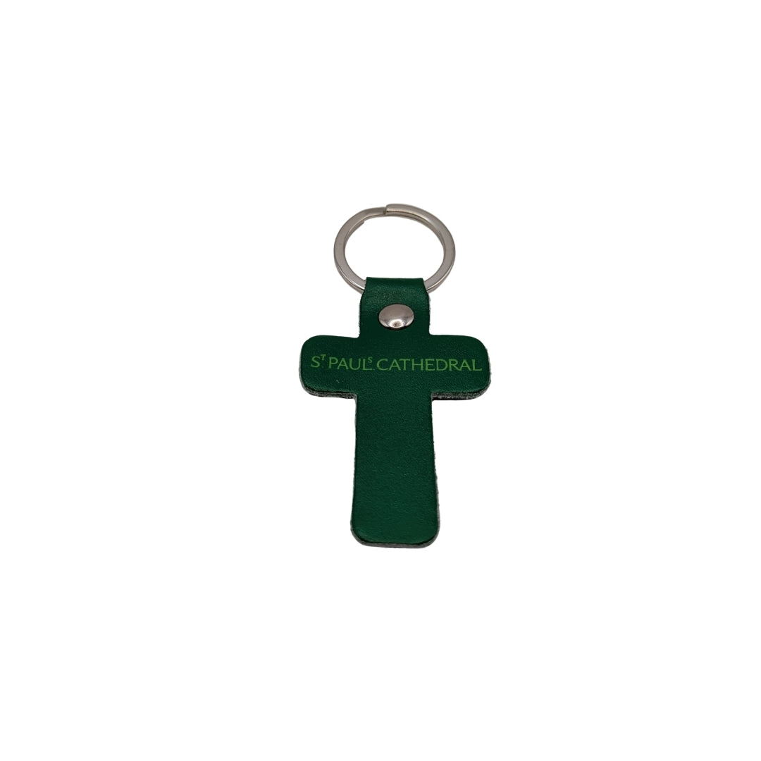 St Paul's Cathedral Leather Cross Keyring