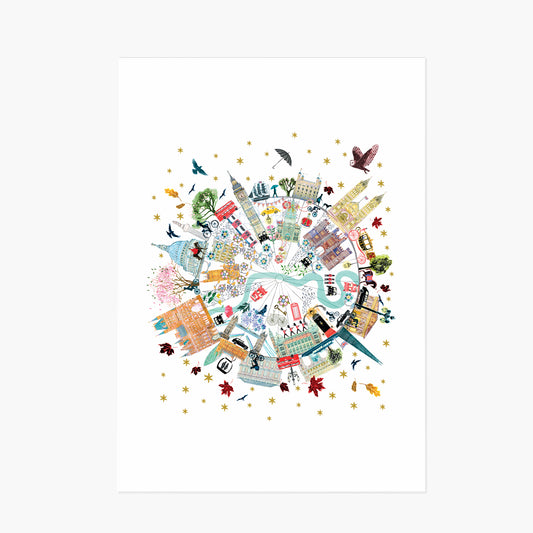Josie Shenoy - London Buildings (A3 Print)