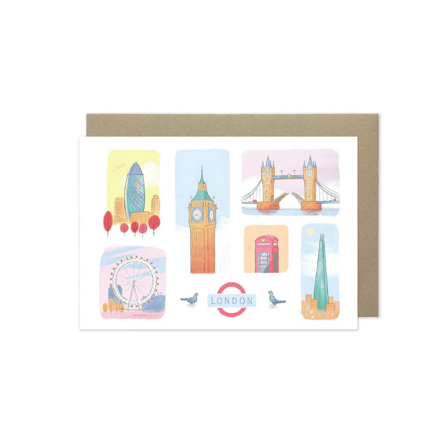 London Landmarks Greetings Card