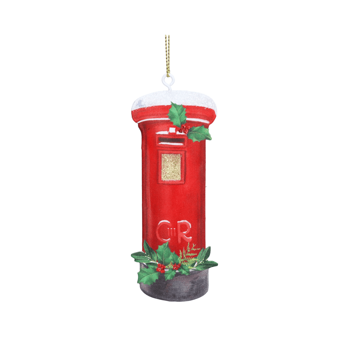 London Post Box Tin Christmas Decoration