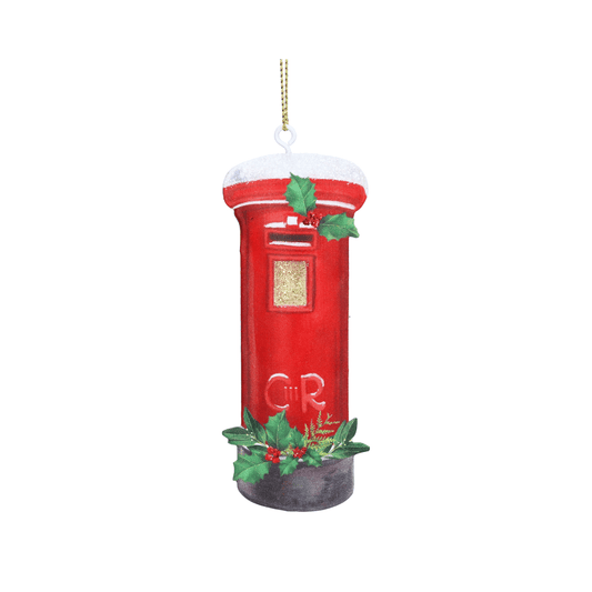 London Post Box Tin Christmas Decoration