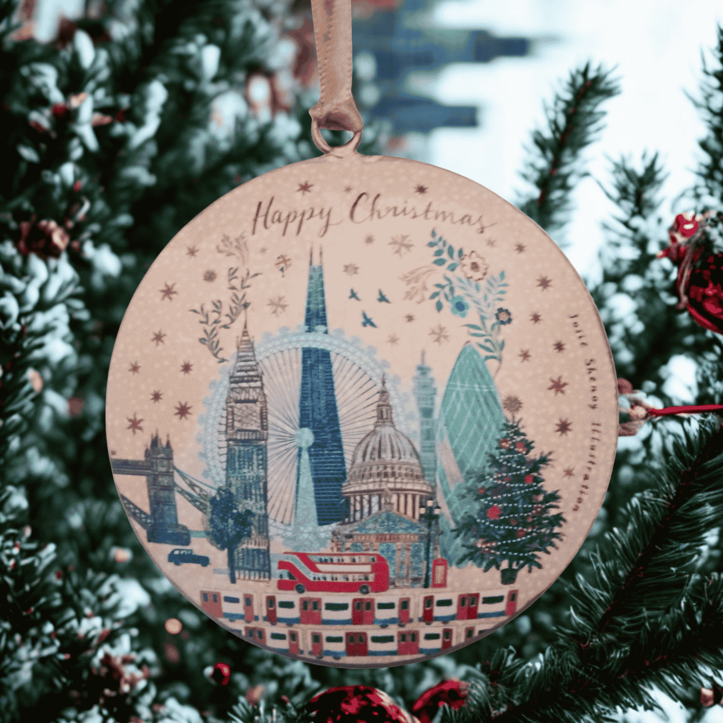 London Skyline Tin Christmas Decoration – Josie Shenoy