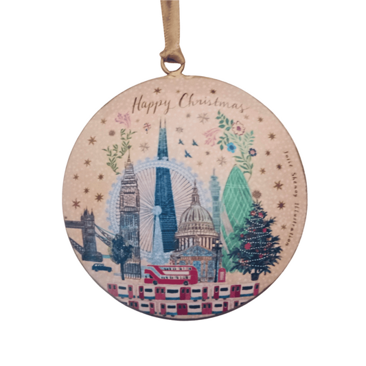 London Skyline Tin Christmas Decoration – Josie Shenoy