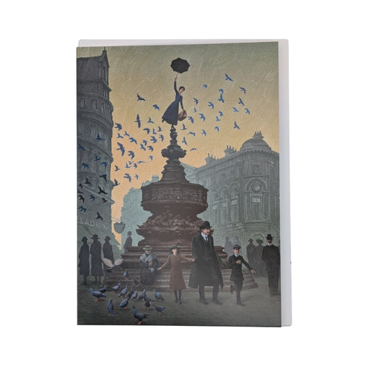 Mary Poppins in Piccadilly Circus - Greeting Card