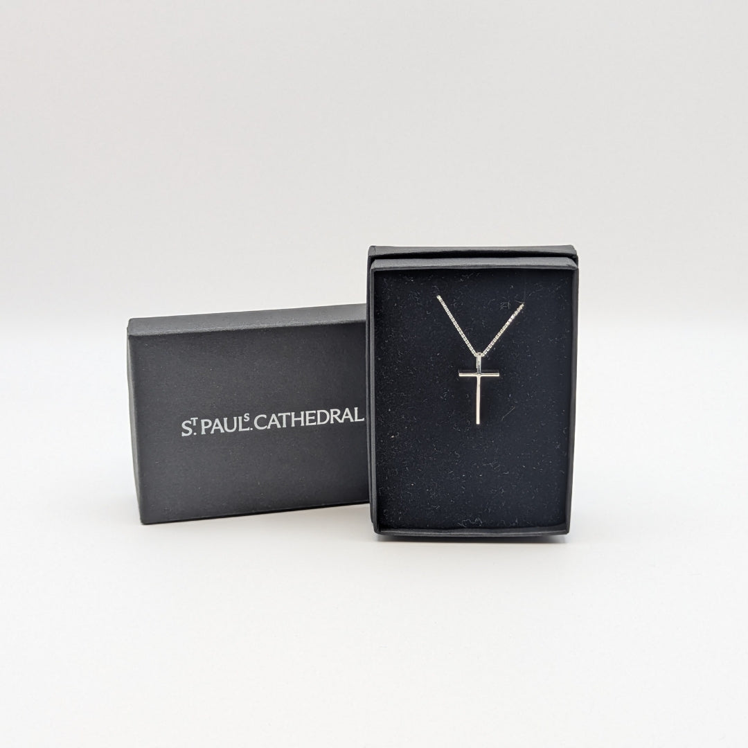 Modern Sterling Silver Cross Necklace
