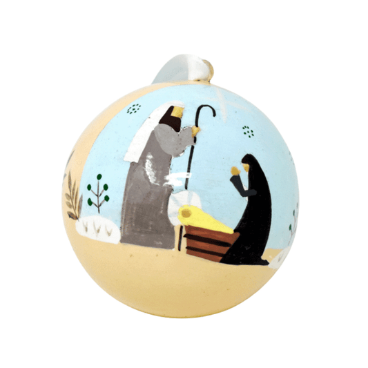 Nativity on Sand Bauble