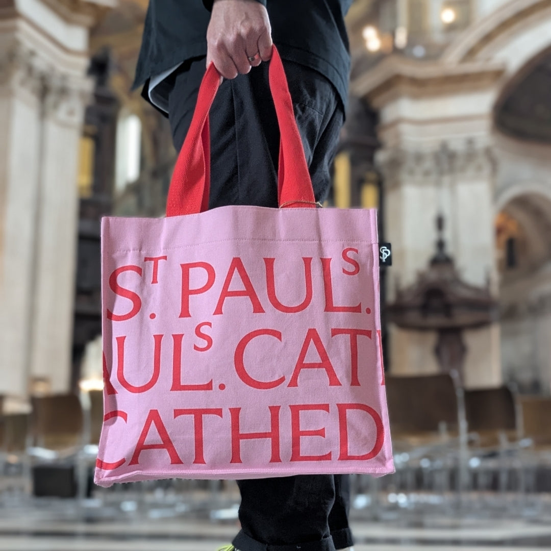 St Paul's Cathedral Canvas Tote Bag – Pink & Red *PRE-ORDER*