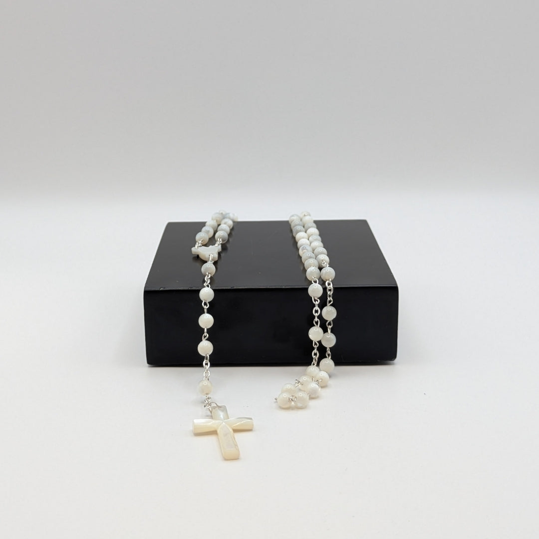 Mother of Pearl Rosary | Gift Boxed Prayer Beads