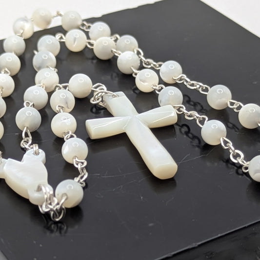Mother of Pearl Rosary | Gift Boxed Prayer Beads