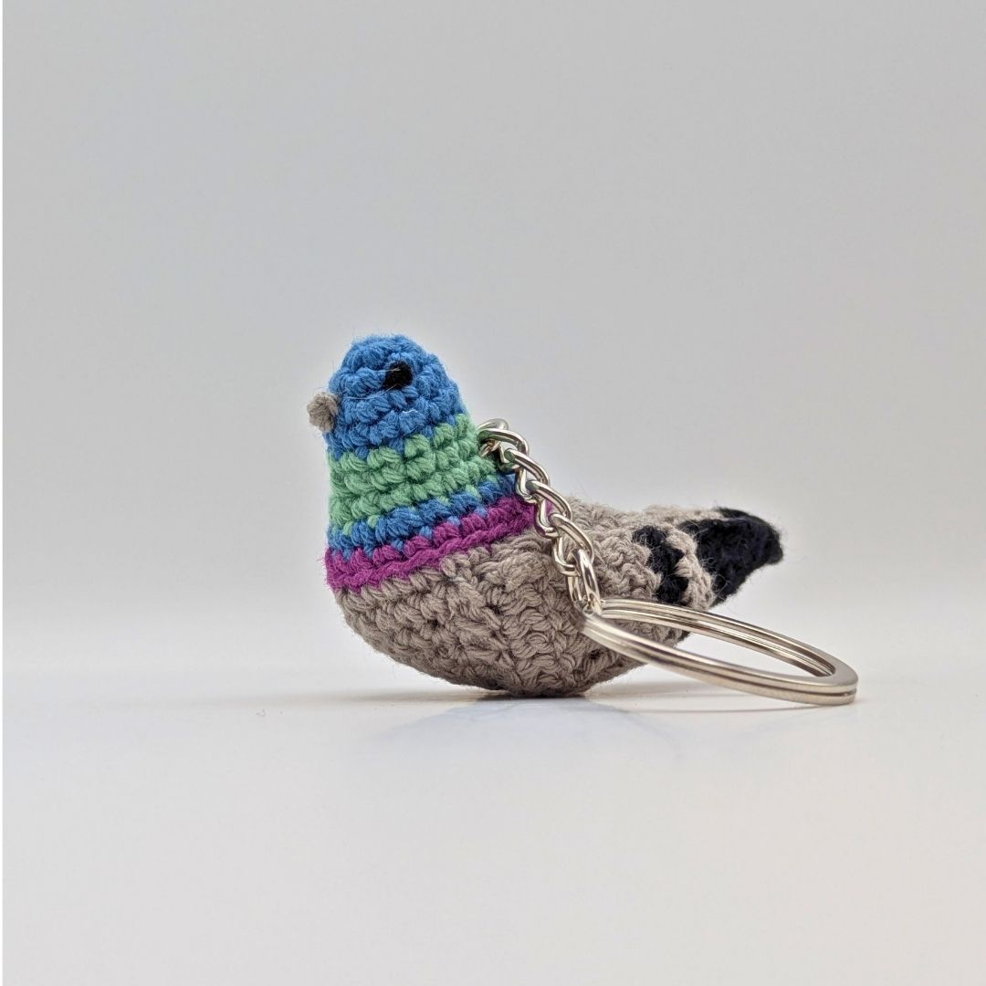Crochet Pigeon Keyring