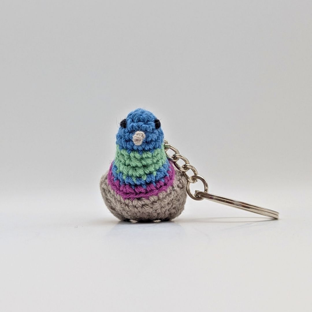 Crochet Pigeon Keyring