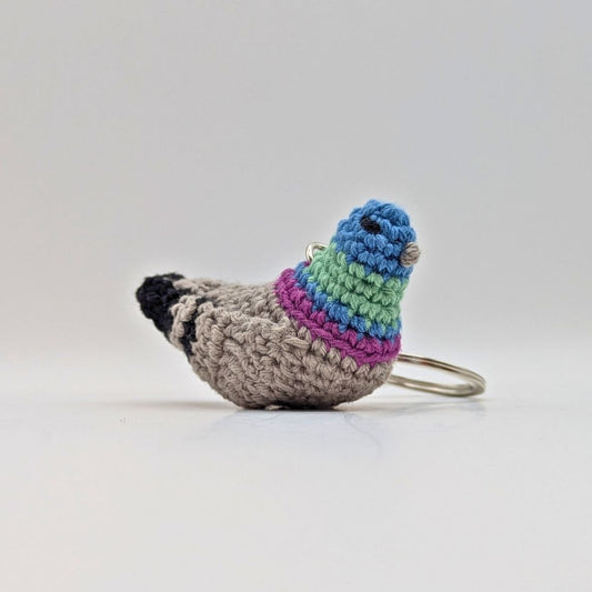 Crochet Pigeon Keyring