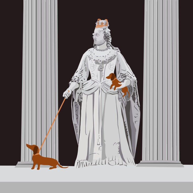 St Paul's Queen Anne Dachshund Card