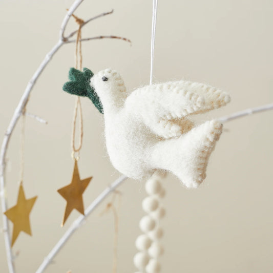 SHAMITA Felt Dove Decoration