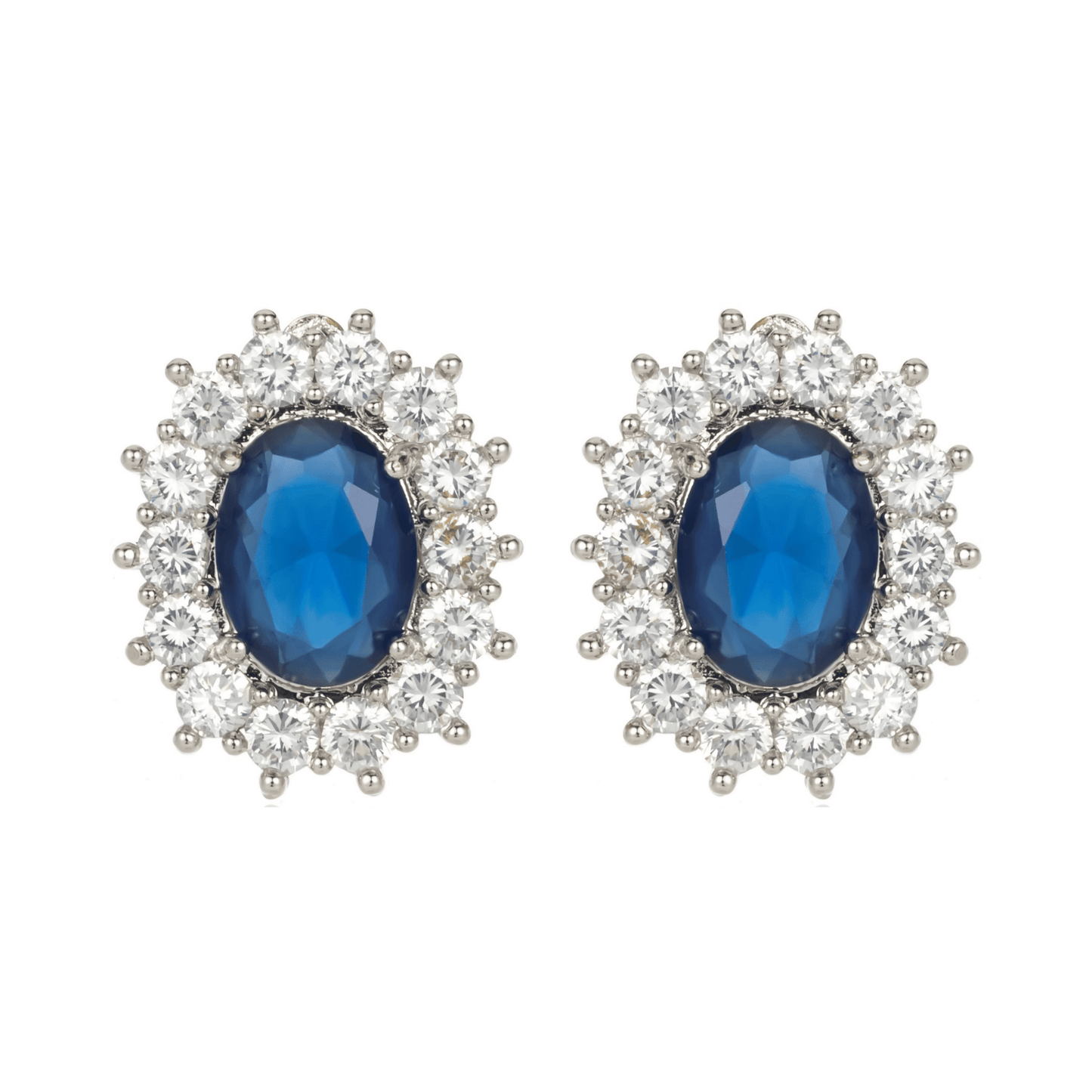 Duchess Sapphire Cluster Stud Earrings by Reine d'Amour