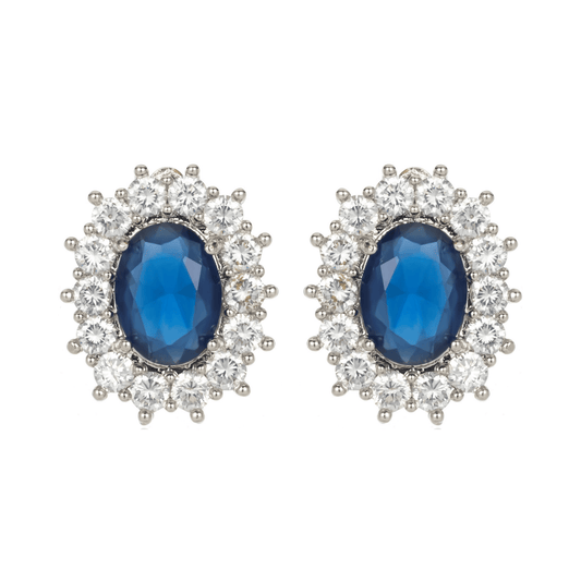 Duchess Sapphire Cluster Stud Earrings