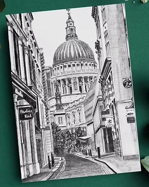 St Paul’s Cathedral from Watling Street – Art Card