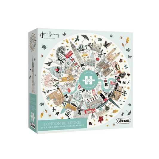 London Buildings 500 Piece Circular Jigsaw Puzzle – Josie Shenoy