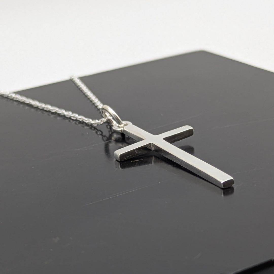 Sterling Silver Cross & Chain Necklace