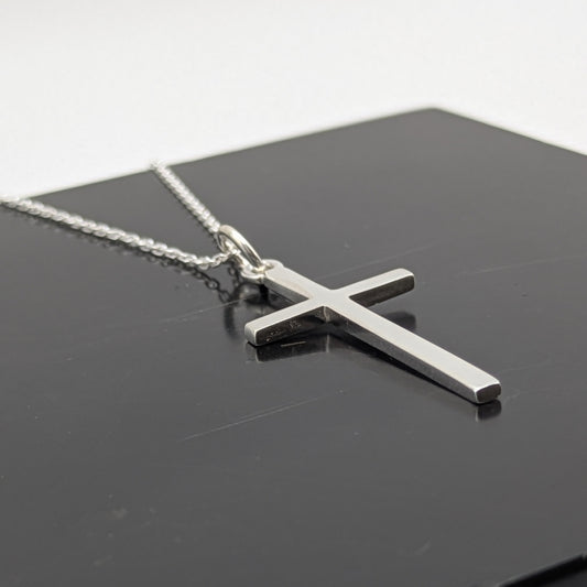 Sterling Silver Cross & Chain Necklace