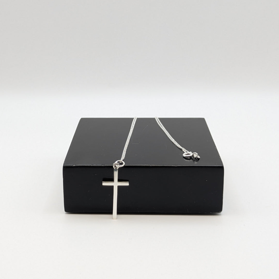 Sterling Silver Cross & Chain Necklace