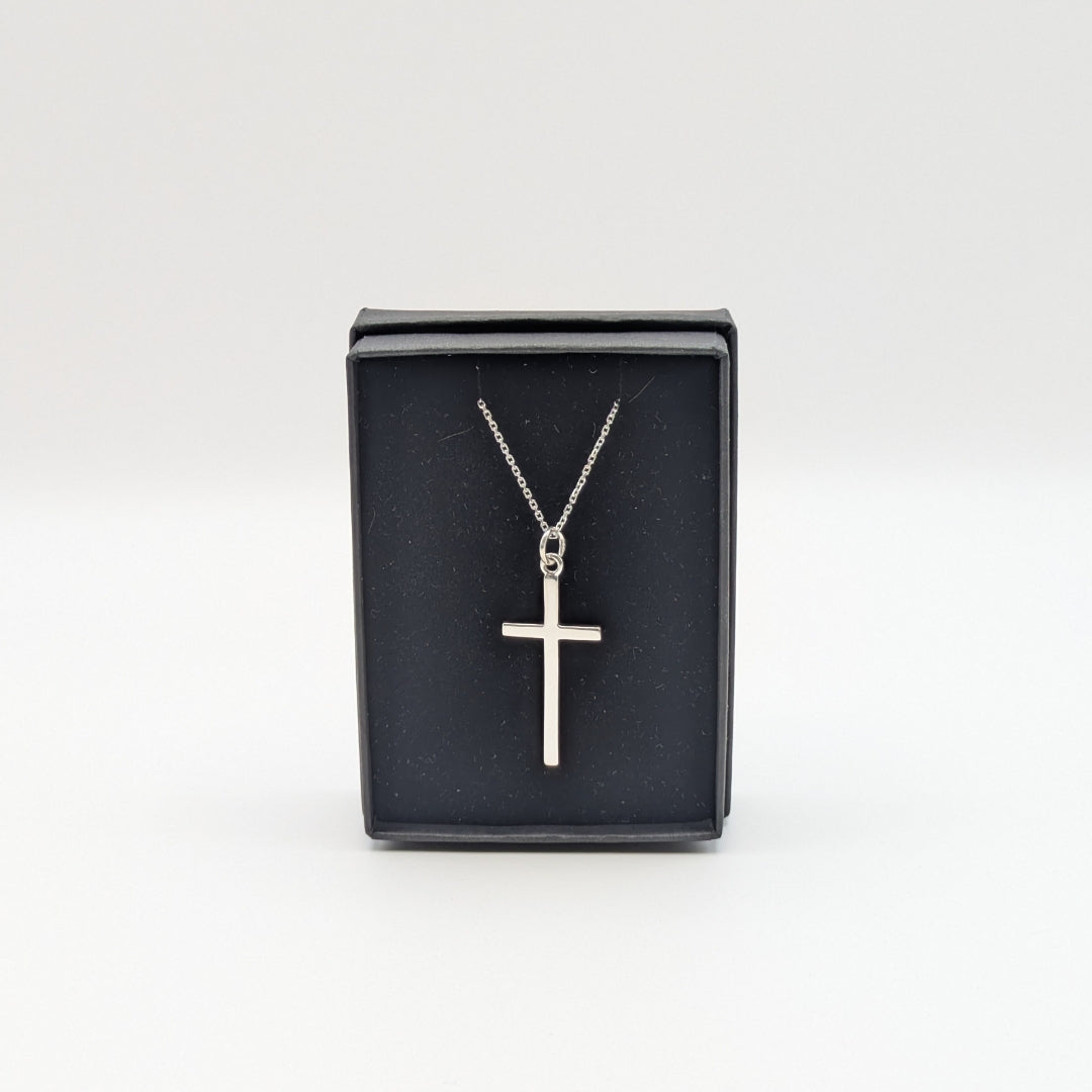 Sterling Silver Cross & Chain Necklace