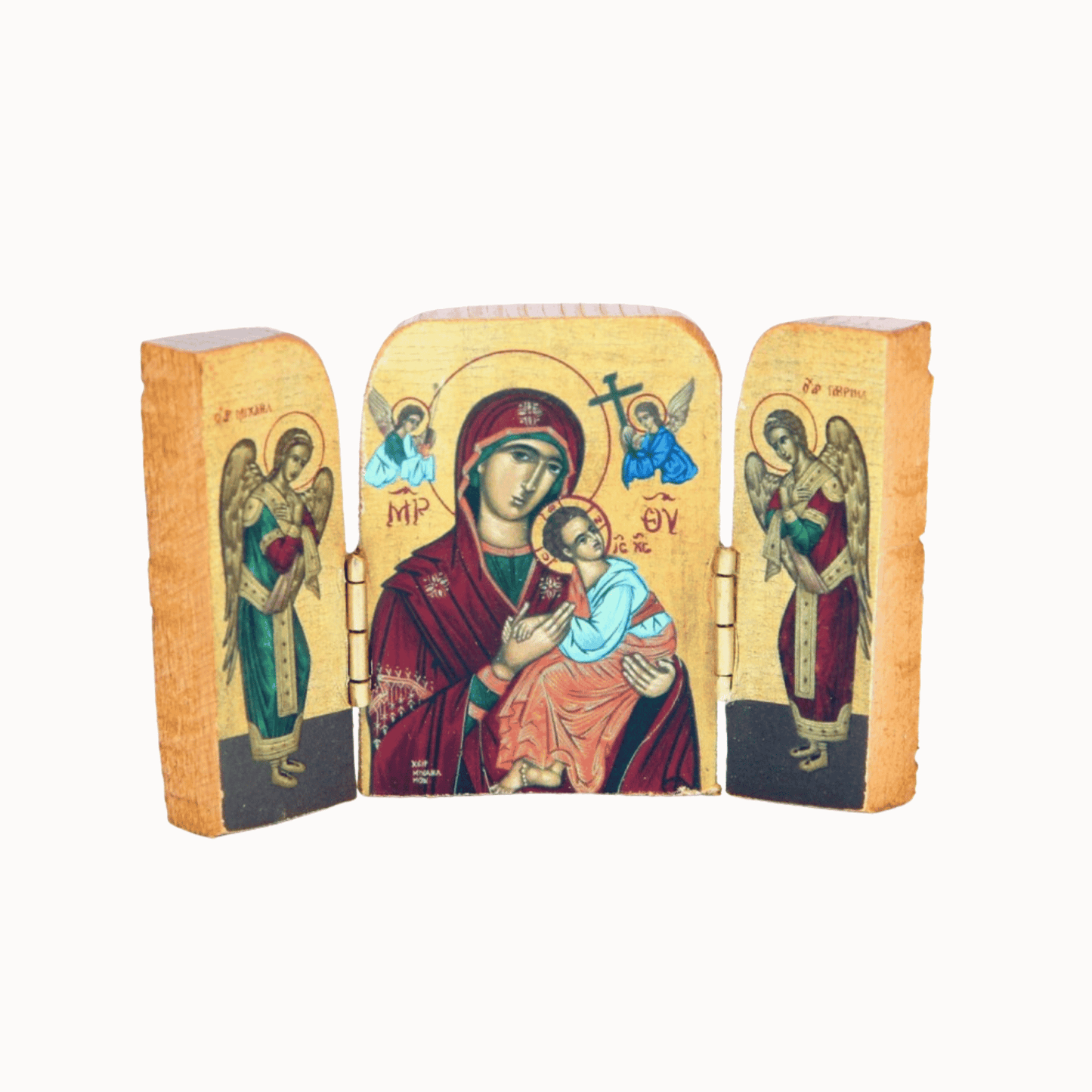 Small Wooden Diptych Icons - Handmade in Greece