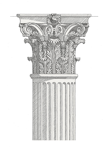 St Paul's Cathedral Pillar Print - Katherine Jones