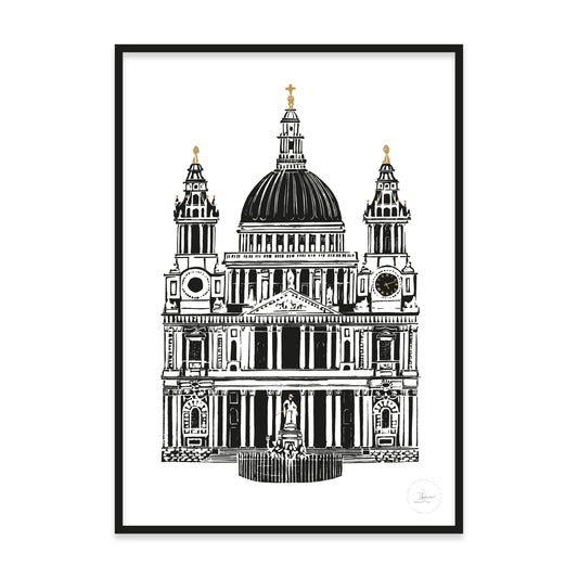 St Paul's Cathedral Linoprint - Davey Podmore