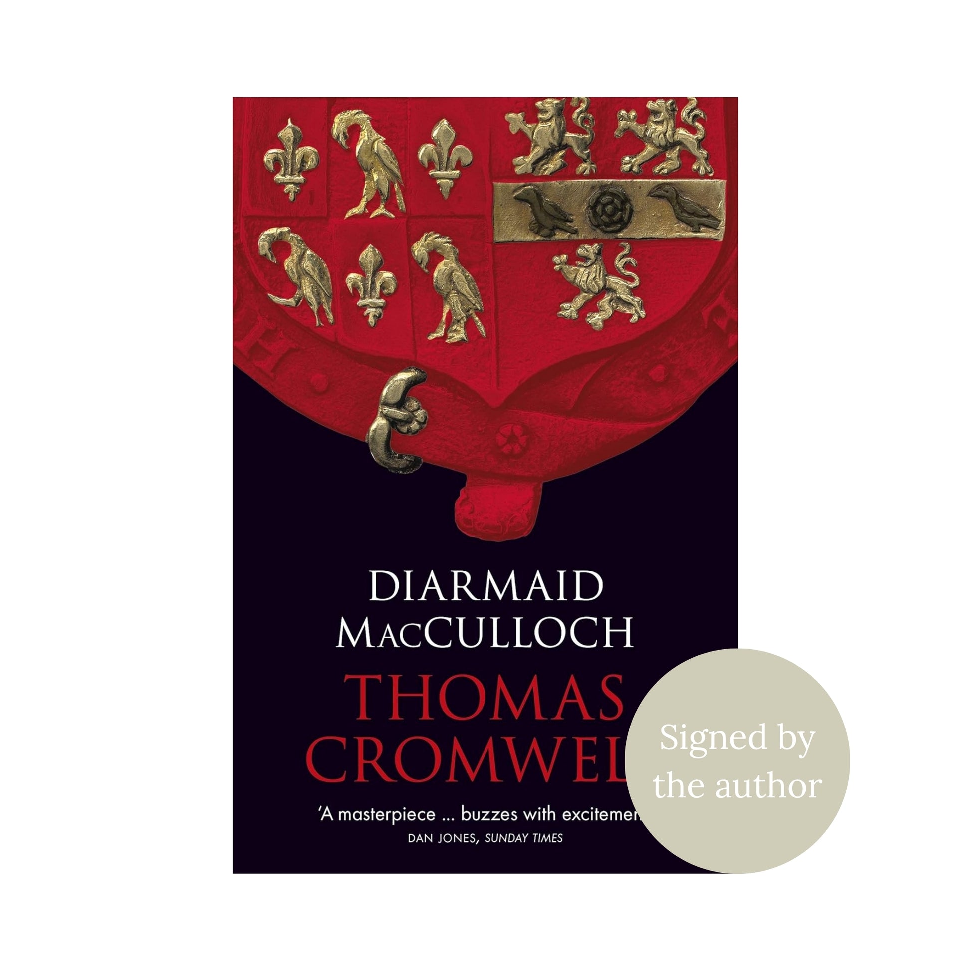 Book cover of 'Thomas Cromwell' by Diarmaid MacCulloch with a red and black design.