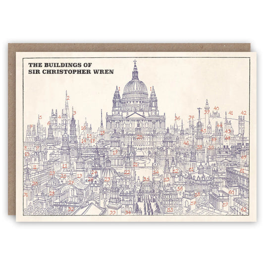 Wren's Buildings - Greetings Card